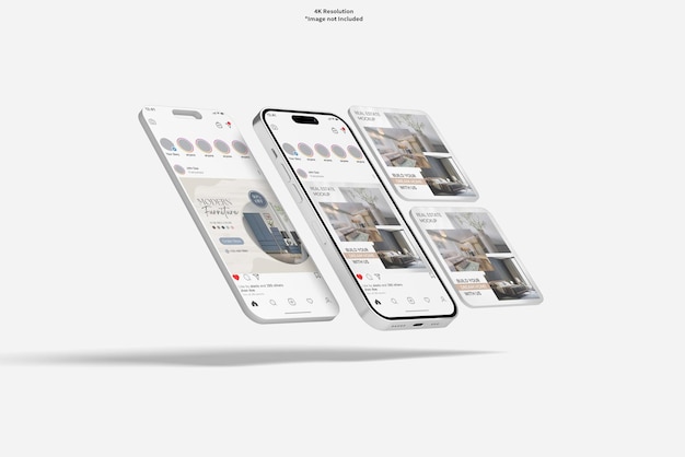 PSD phone 14 interface mockup