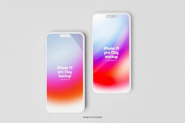 phone 14 pro clay mockup