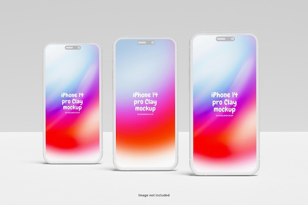 phone 14 pro clay mockup