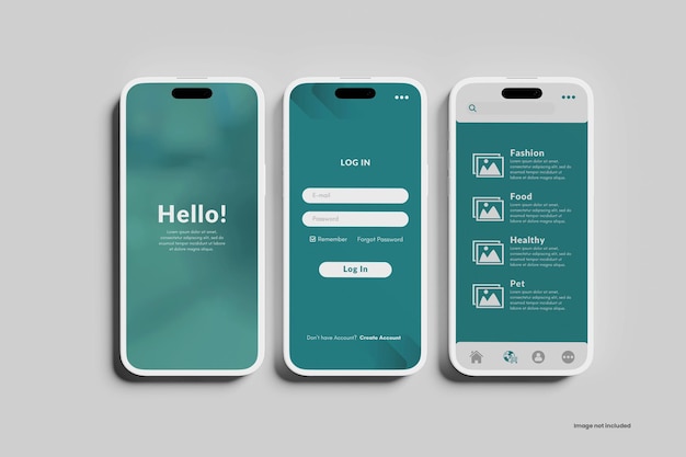 Telefono 14 pro max clay mockup