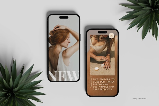 Phone 14 pro max psd mockup