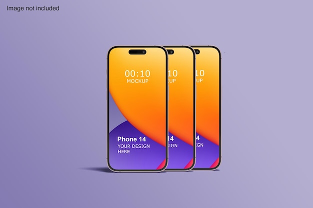 Telefono 14 smartphone mockup design con sfondo modificabile