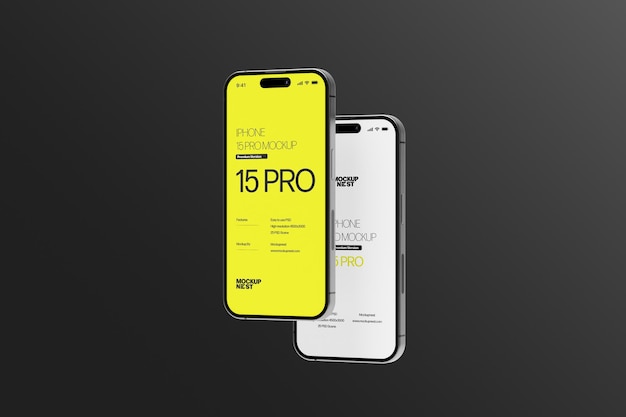 PSD phone 15 pro mockup