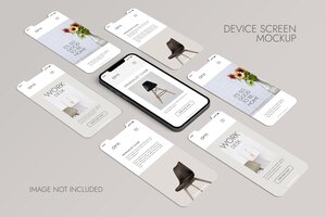 전화 및 화면-ui ux 앱 프레젠테이션 목업