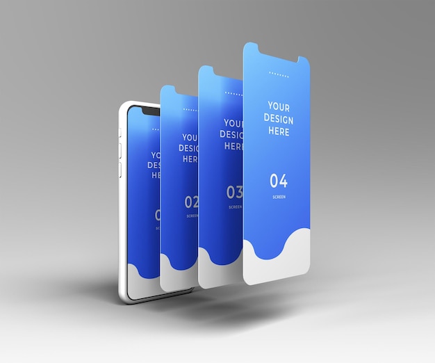 Mockup schermata app telefono