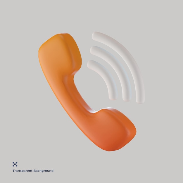 PSD illustrazione 3d di telefonata