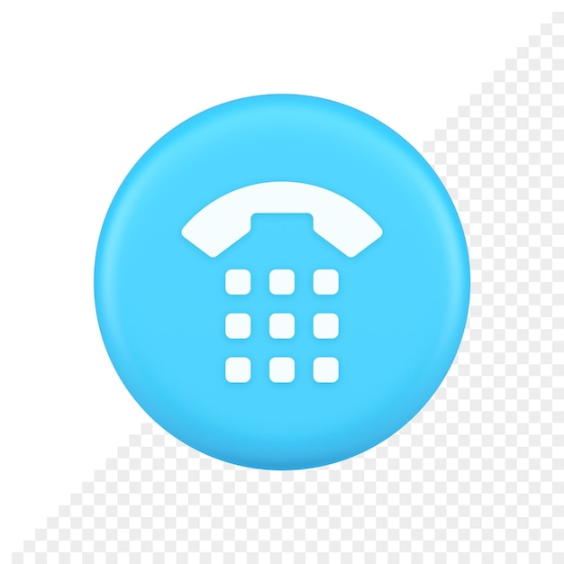 PSD phone call button application handset mobile contact communication 3d realistic icon