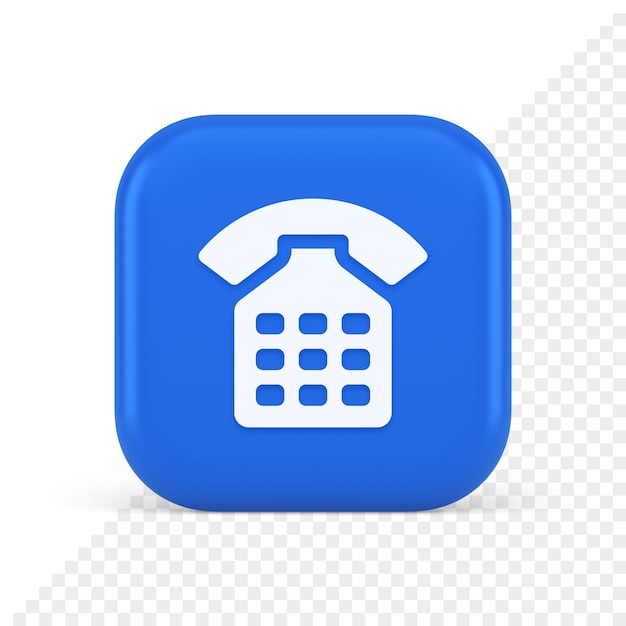 PSD phone call contact communication web button helpline hotline 3d realistic icon