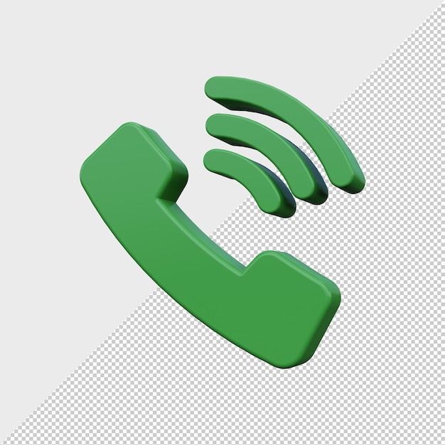 Phone call icon 3d render Premium Psd