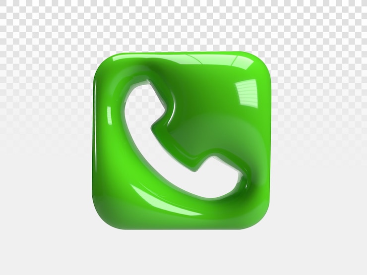 PSD phone call icon 3d