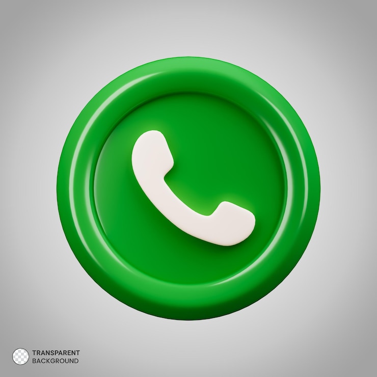 PSD phone call icon isolated 3d render illustration