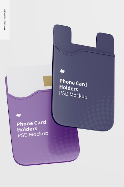 PSD phone card holder mockup