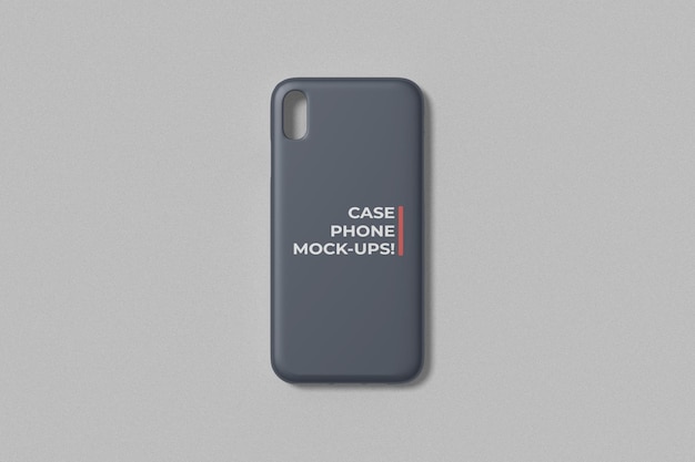 Phone case mockup with top angel view