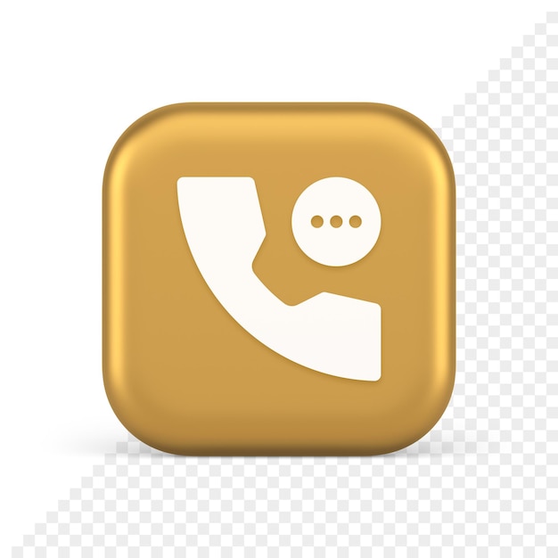 PSD phone consulting live chat emergency help assistance button web app design 3d realistic icon