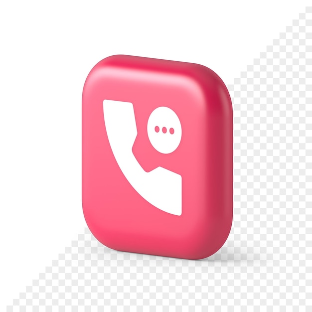 phone consulting live chat emergency help assistance button web app design 3d realistic isometric icon