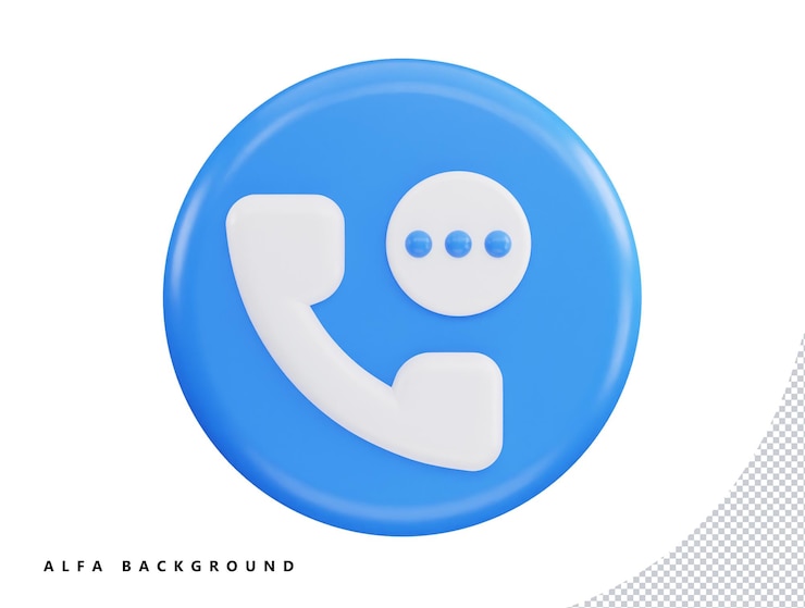PSD phone consulting live chat emergency help assistance with 3d vector icon illustration