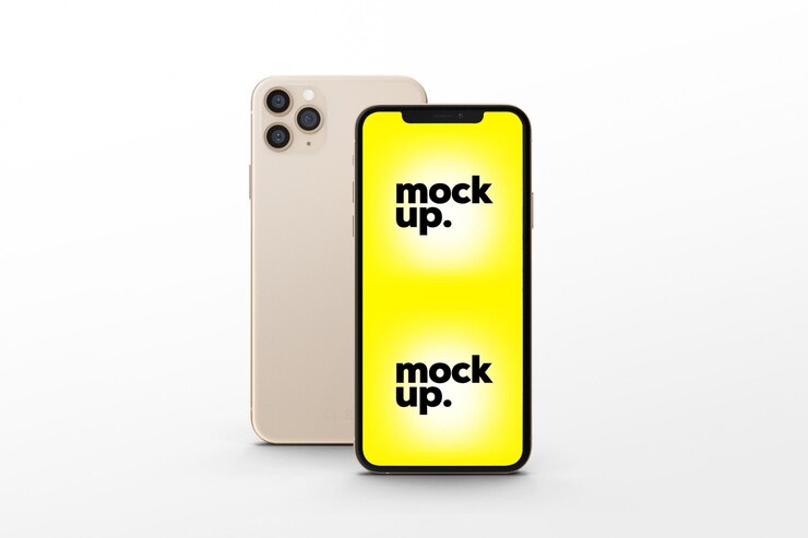 PSD phone device mockup psd template with editable background