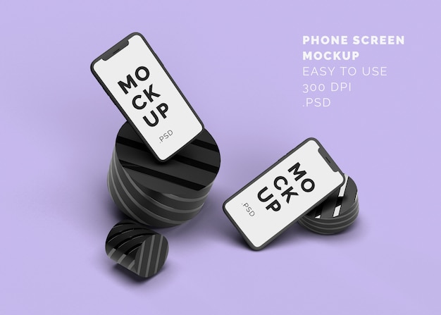 PSD phone display mockup