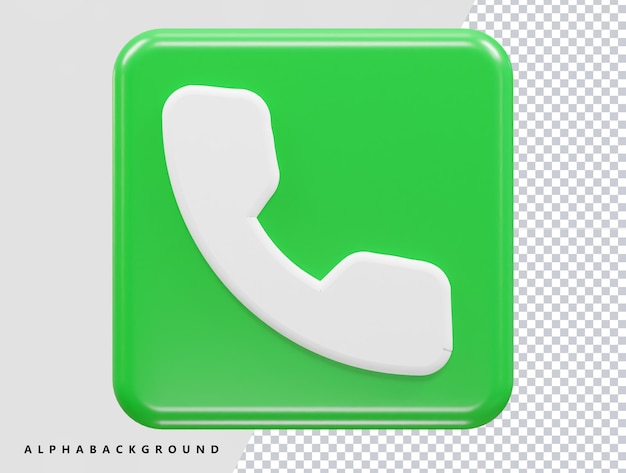 PSD phone icon 3d rendering vector illustration