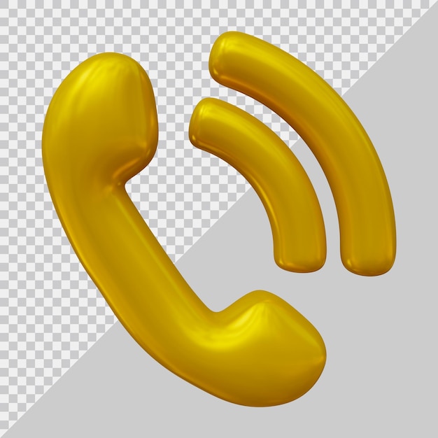 Phone icon logo with 3d modern style