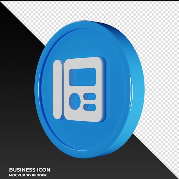 Phone intercom business icon 3d render illustration