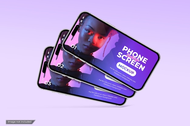 Phone Landscape Screen Mockup