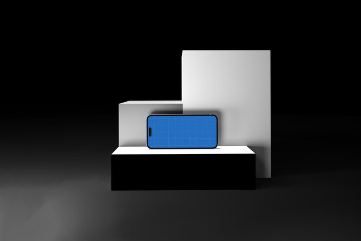 PSD phone on levels mockup