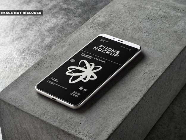 Phone Mockup on Concrete