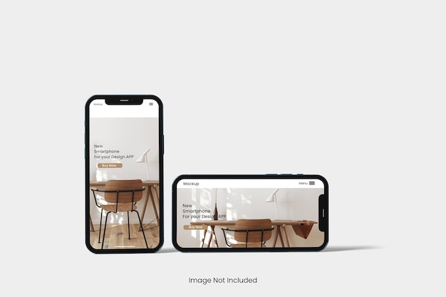 Telefono mockup design isolato