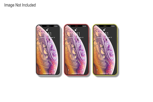 PSD phone mockup design rendering isolated