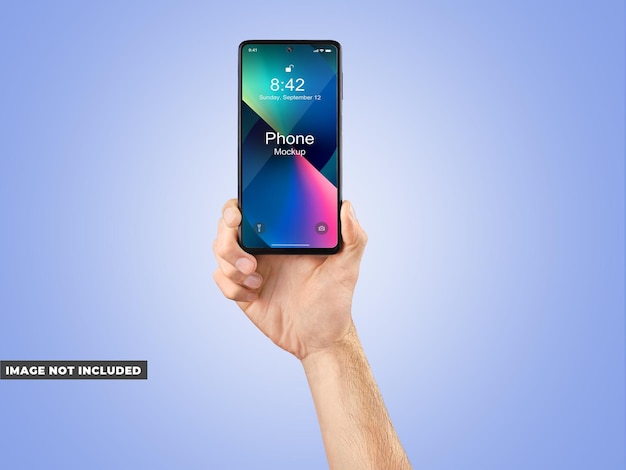 PSD phone mockup in a hand