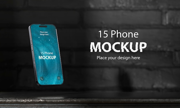 Mockup di telefono in estetica industriale