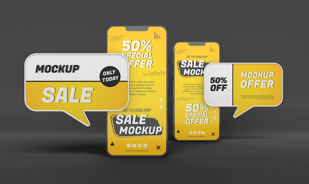 Offerta di vendita di mockup di telefono