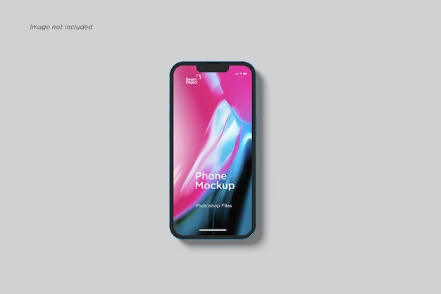 Phone mockup top view