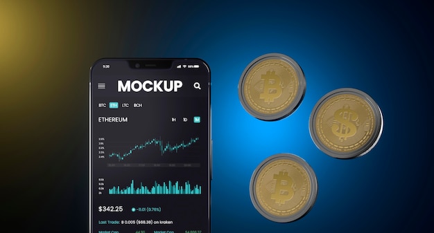 Mockup di telefono con design di denaro