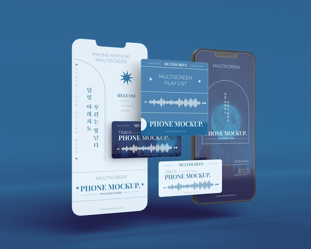 PSD phone multiscreen gravity mockup