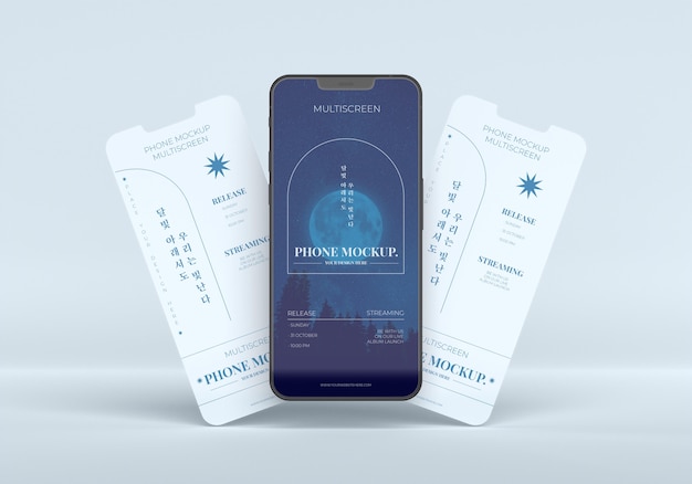 PSD phone multiscreen gravity mockup