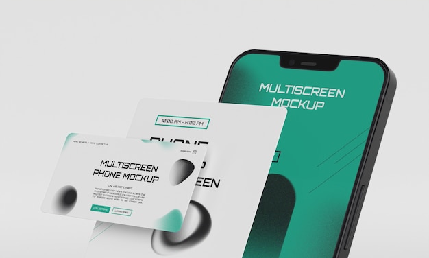 PSD phone multiscreen gravity mockup