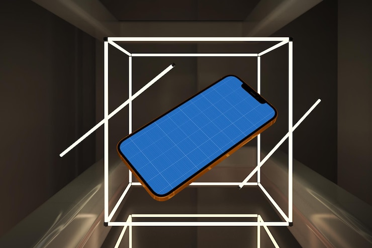 PSD phone neon
