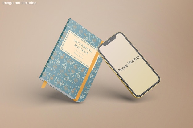 Phone and notebook mockup