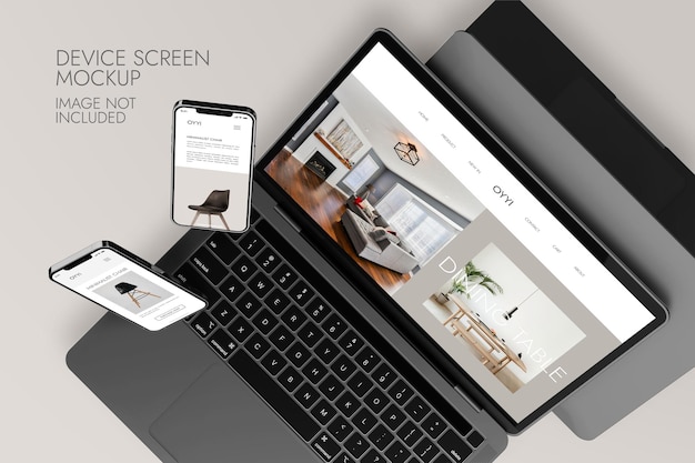 Schermo del telefono e del notebook - device mockup