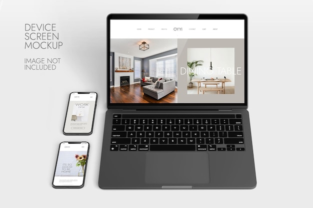 Schermo del telefono e del notebook - device mockup