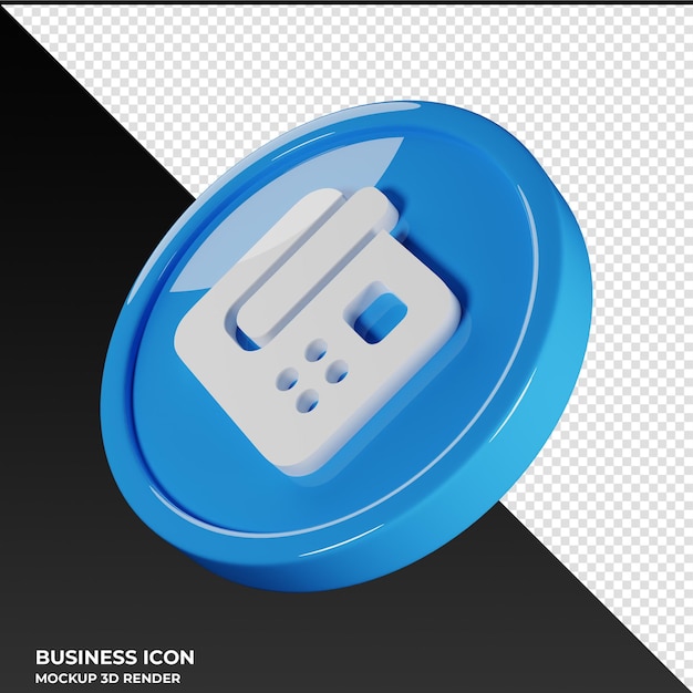 Phone Office Business Icon 3D Render Illustration