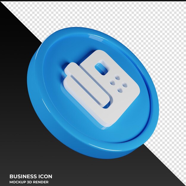 Phone Office Business Icon 3D Render Illustration