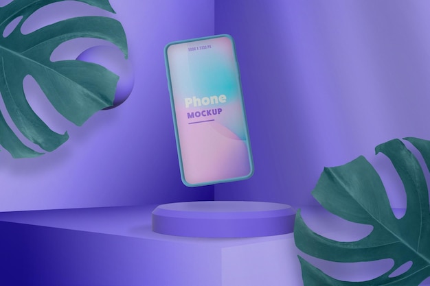 Mockup di scena del telefono