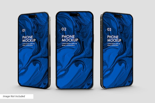 phone screen mockup front view