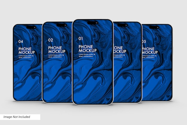 phone screen mockup front view