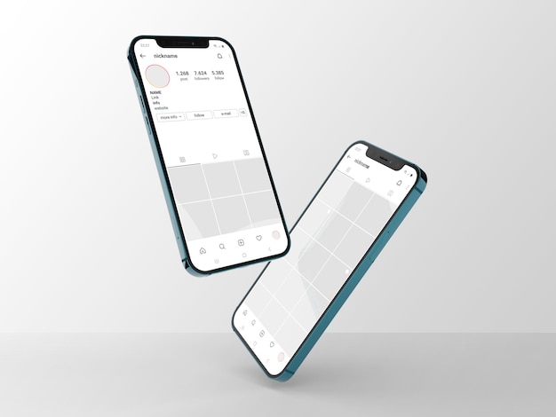 Phone screen mockup template psd