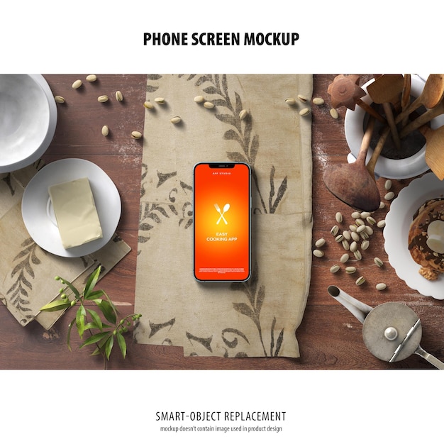 PSD phone screen mockup