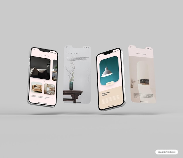 Mockup dello schermo del telefono